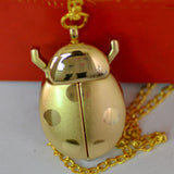 New Creative Fashion Small Ladybug Pocket Watch Fashion Accessories Pocket Watch Lovely With Luxury Necklace