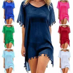 Women Beach Cover Up Lace Hollow Crochet Swimsuit Beach Dress Women 2019 Summer Ladies Cover-Ups Bathing Suit Beach Wear Tunic