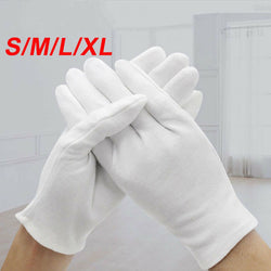 6 Pairs Cotton White Gloves