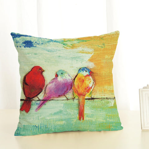 Bird Pillow case Cushion Cover Home Decorative Printed Throw Pillowcase